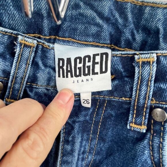 Ragged Blue Cotton Straight Leg Wash Denim Jeans Size 26 - Picture 4 of 9